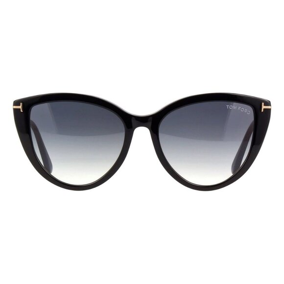 New TOM FORD Isabella-02 Black Cat Eye FT0915/S 01B Sunglasses Women - Picture 2 of 4